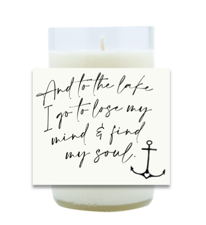 And To The Lake I Go Hand Poured Soy Candle | Furbish & Fire Candle Co.