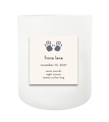 Baby Prints Hand Poured Soy Candle | Furbish & Fire Candle Co.