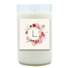 Floral Monogram Hand Poured Soy Candle | Furbish & Fire Candle Co.