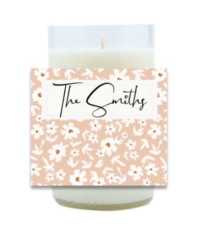 Floral Pattern Name Hand Poured Soy Candle | Furbish & Fire Candle Co.