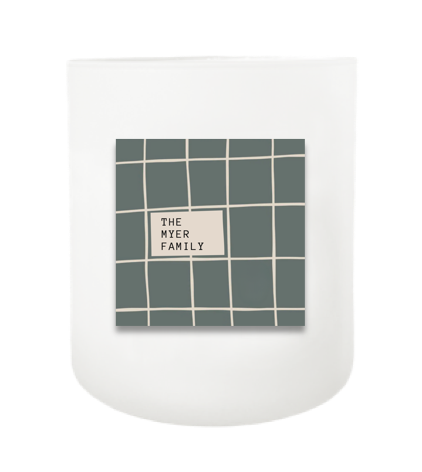 Geometric Family Name Hand Poured Soy Candle | Furbish & Fire Candle Co.