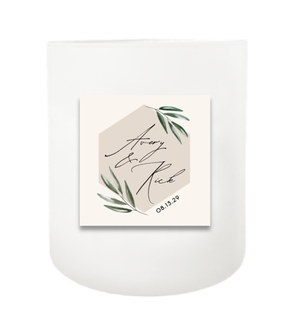 Geometric Greenery Hand Poured Soy Candle | Furbish & Fire Candle Co.