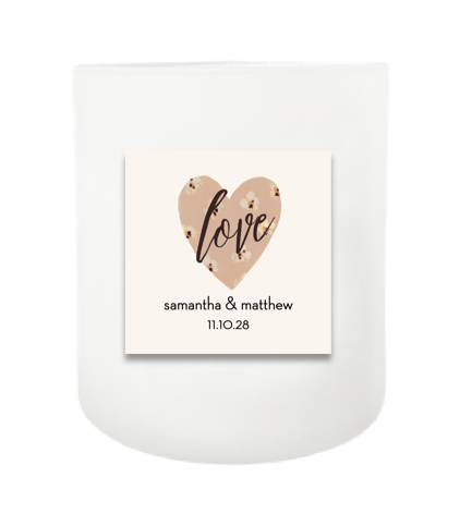 Love Wedding Hand Poured Soy Candle | Furbish & Fire Candle Co.