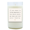 Love Your Family Hand Poured Soy Candle | Furbish & Fire Candle Co.