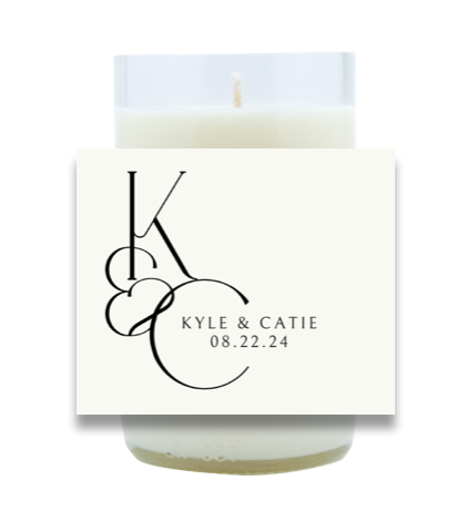 Luxury Monogram Hand Poured Soy Candle | Furbish & Fire Candle Co.