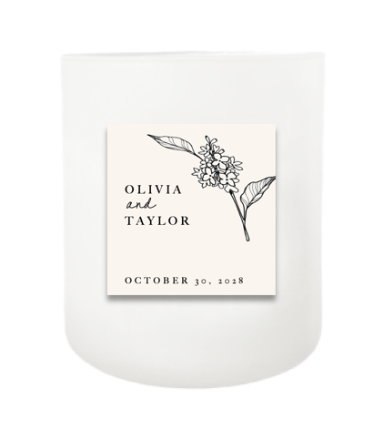 Modern Floral Sprig Hand Poured Soy Candle | Furbish & Fire Candle Co.