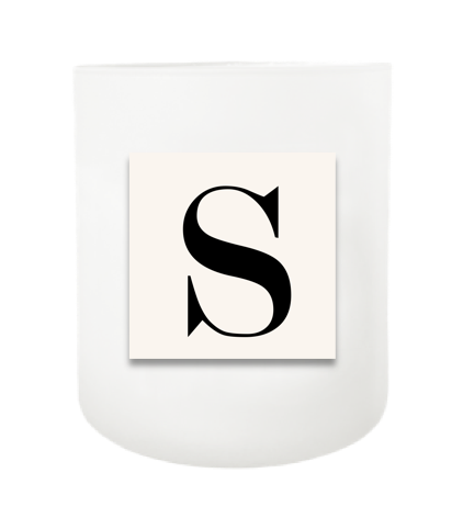 Modern Monogram Hand Poured Soy Candle | Furbish & Fire Candle Co.