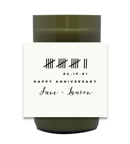 Tally Mark Hand Poured Soy Candle | Furbish & Fire Candle Co.