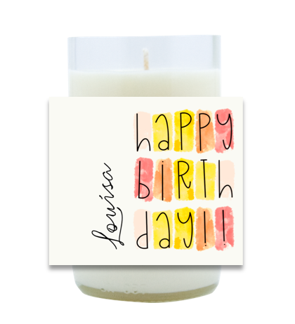 Watercolor Birthday Hand Poured Soy Candle | Furbish & Fire Candle Co.