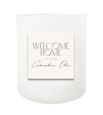 Welcome Home Script Hand Poured Soy Candle | Furbish & Fire Candle Co.