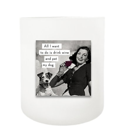 Wine and Dog Hand Poured Soy Candle | Furbish & Fire Candle Co.