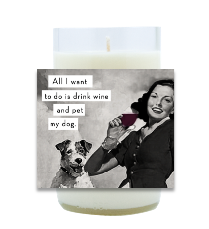 Wine and Dog Hand Poured Soy Candle | Furbish & Fire Candle Co.