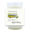 Thank You Bus Driver Hand Poured Soy Candle | Furbish & Fire Candle Co.