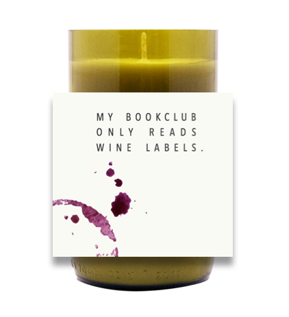 Book-Wine Club Hand Poured Soy Candle | Furbish & Fire Candle Co.
