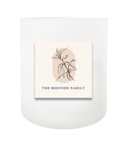 Autumn Floral Family Name Hand Poured Soy Candle | Furbish & Fire Candle Co.