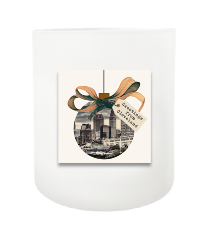CLE Holiday Ornament Hand Poured Soy Candle | Furbish & Fire Candle Co.