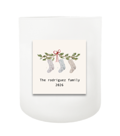 Family Stockings Hand Poured Soy Candle | Furbish & Fire Candle Co.