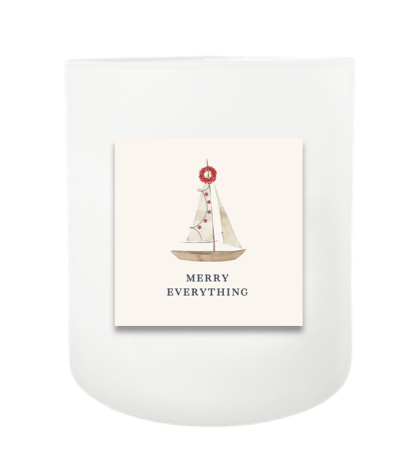 Merry Everything Sailboat Hand Poured Soy Candle | Furbish & Fire Candle Co.