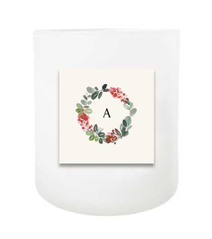 Festive Wreath Hand Poured Soy Candle | Furbish & Fire Candle Co.