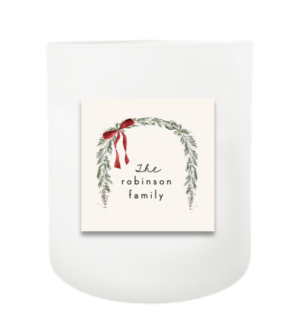 Holiday Arch Hand Poured Soy Candle | Furbish & Fire Candle Co.