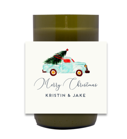 Vintage Holiday Truck Hand Poured Soy Candle | Furbish & Fire Candle Co.