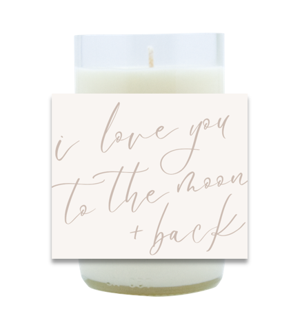 Moon and Back Hand Poured Soy Candle | Furbish & Fire Candle Co.
