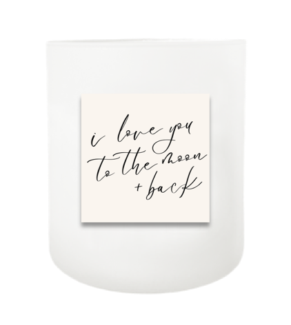 Moon and Back Hand Poured Soy Candle | Furbish & Fire Candle Co.