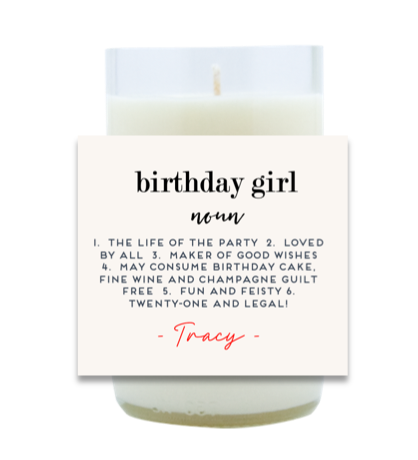 Birthday Girl Hand Poured Soy Candle | Furbish & Fire Candle Co.