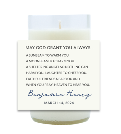 Irish Baby Blessing Hand Poured Soy Candle | Furbish & Fire Candle Co.
