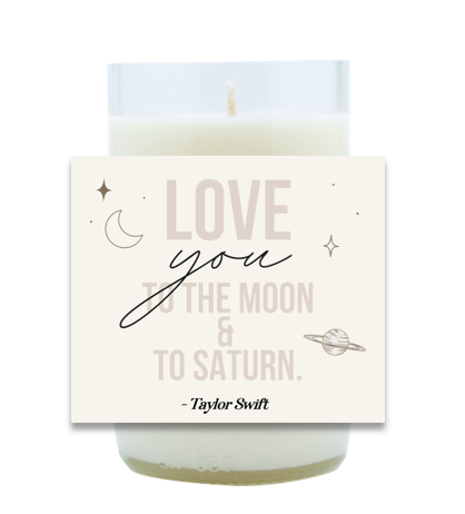 Moon and Saturn Hand Poured Soy Candle | Furbish & Fire Candle Co.