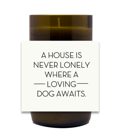 Loving Dog Awaits Hand Poured Soy Candle | Furbish & Fire Candle Co.