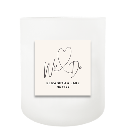 We Do Wedding Hand Poured Soy Candle | Furbish & Fire Candle Co.