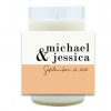 Color Block Wedding Hand Poured Soy Candle | Furbish & Fire Candle Co.