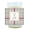 Plaid Monogram Hand Poured Soy Candle | Furbish & Fire Candle Co.