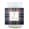 Plaid Monogram Hand Poured Soy Candle | Furbish & Fire Candle Co.