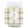 Plaid Monogram Hand Poured Soy Candle | Furbish & Fire Candle Co.