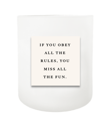 Rules Hand Poured Soy Candle | Furbish & Fire Candle Co.