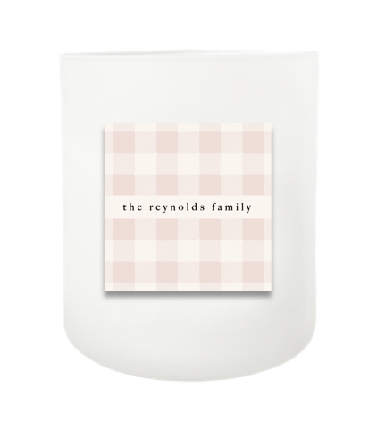 Soft Plaid Family Hand Poured Soy Candle | Furbish & Fire Candle Co.
