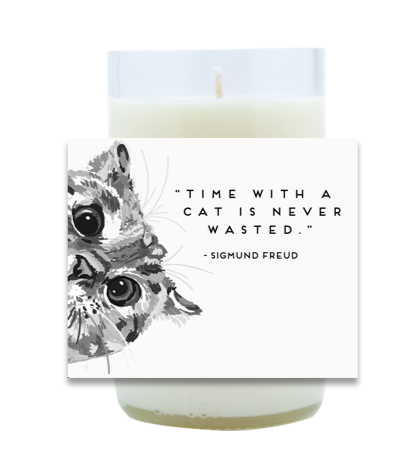 Time With a Cat Hand Poured Soy Candle | Furbish & Fire Candle Co.