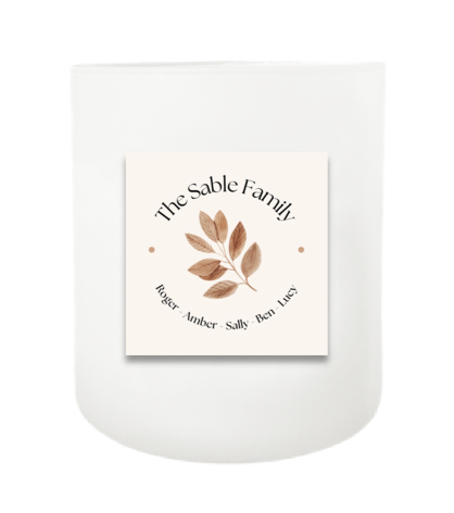 Leaf Family Name Hand Poured Soy Candle | Furbish & Fire Candle Co.