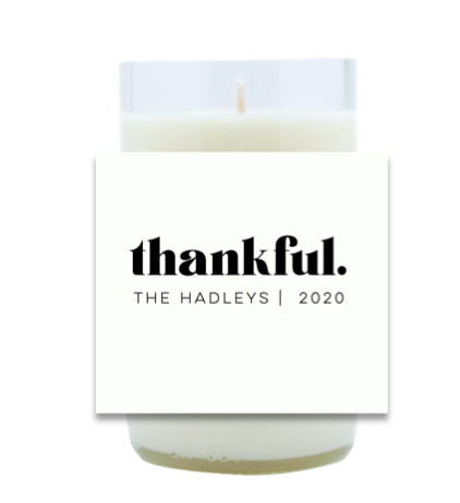 Thankful, Grateful, Blessed Hand Poured Soy Candle | Furbish & Fire Candle Co.