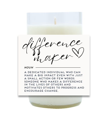 Difference Maker Hand Poured Soy Candle | Furbish & Fire Candle Co.