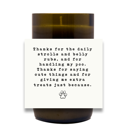 Thank You From Your Pet Hand Poured Soy Candle | Furbish & Fire Candle Co.