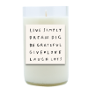 Live Simply Hand Poured Soy Candle | Furbish & Fire Candle Co.