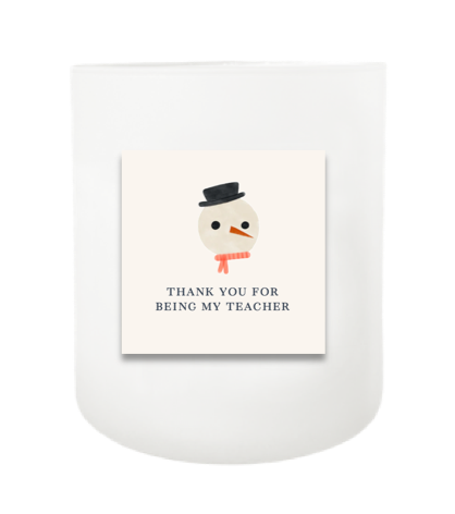 Snowman Thank You Hand Poured Soy Candle | Furbish & Fire Candle Co.