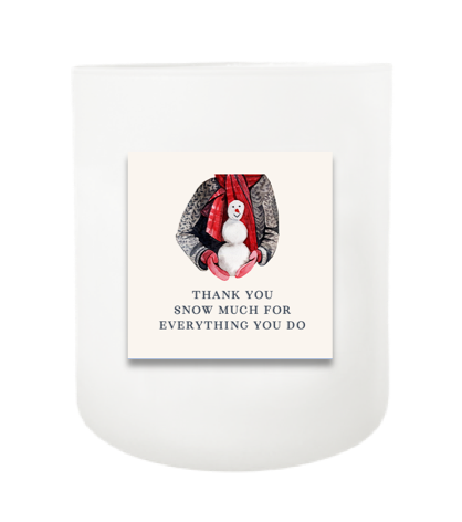 Snowman Thank You Hand Poured Soy Candle | Furbish & Fire Candle Co.