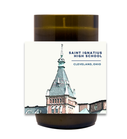 St. Ignatius Tower Hand Poured Soy Candle | Furbish & Fire Candle Co.