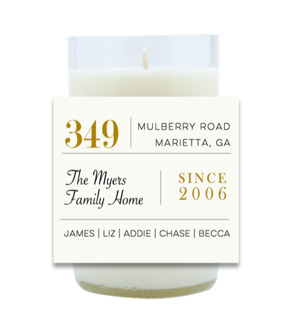 Family Stats Hand Poured Soy Candle | Furbish & Fire Candle Co.