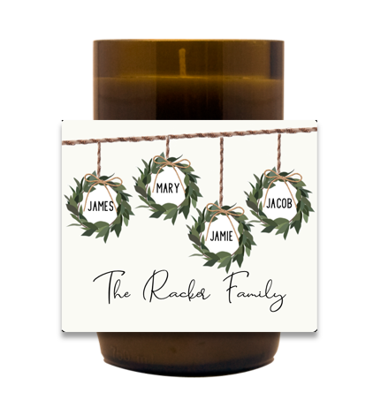 Family Wreaths Hand Poured Soy Candle | Furbish & Fire Candle Co.