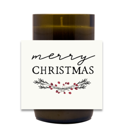 Merry Christmas Hand Poured Soy Candle | Furbish & Fire Candle Co.